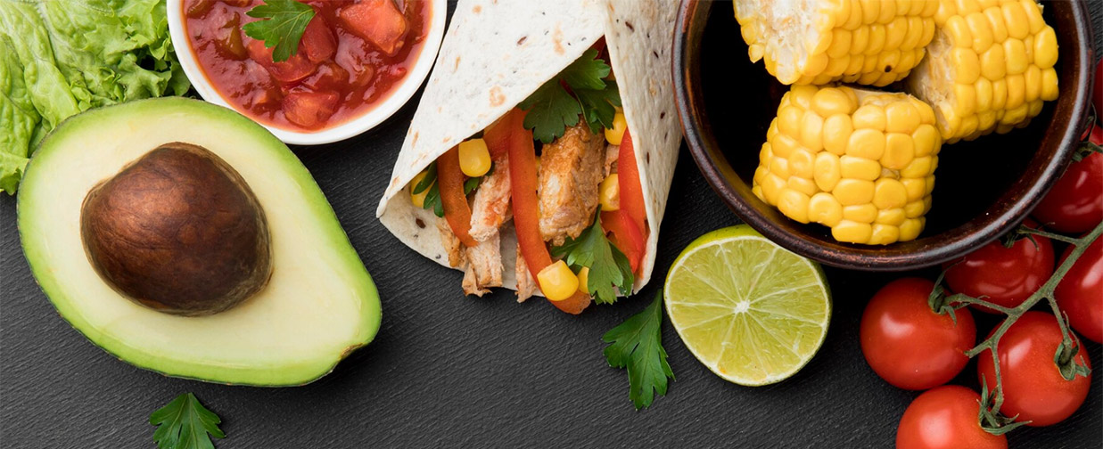 Wrap integrale con pollo, avocado e mais - Bonduelle