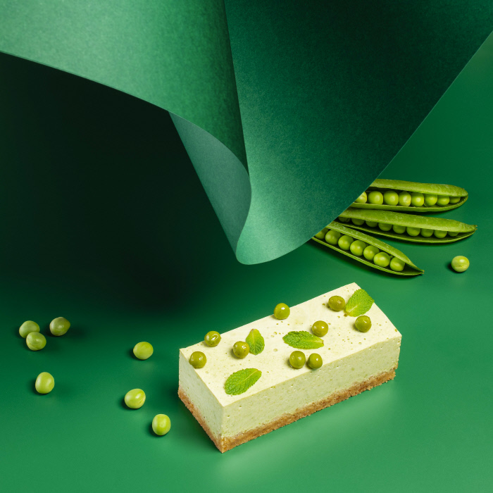 Cheesecake ai piselli verdi