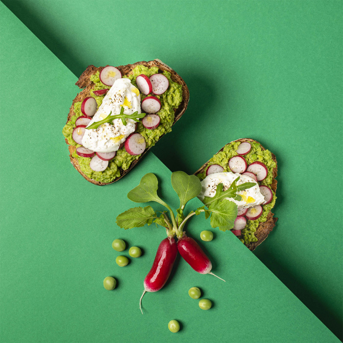 Crostini ai piselli