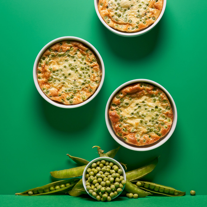 Clafoutis ai piselli