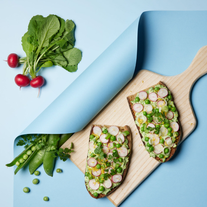 Bruschetta con piselli
