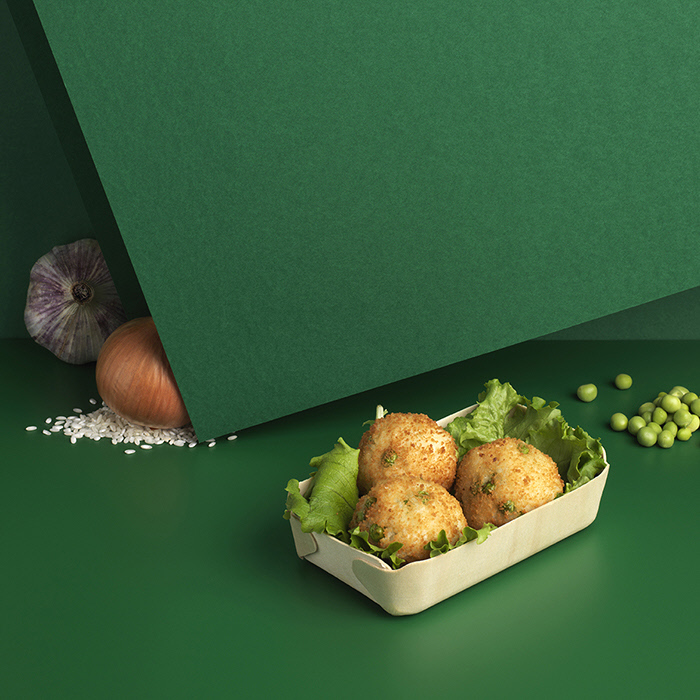 Arancini di riso e piselli