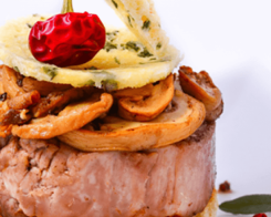 Čips Millefeuillea od govedine, gljiva i parmezana
