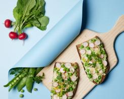 Bruschetta con piselli