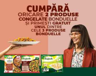 Cumpără două produse congelate Bonduelle și primești unul gratis