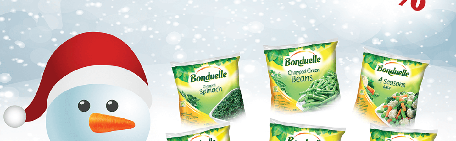 -20% на замразени Bonduelle продукти, +20% празнично настроение