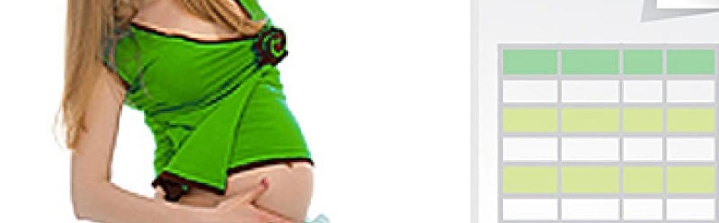 Таблиця калорійності продуктів, рекомендованих для вагітних жінок