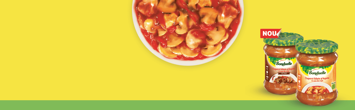 Bonduelle lansează noua gamă de Ciuperci și legume în sos de roșii