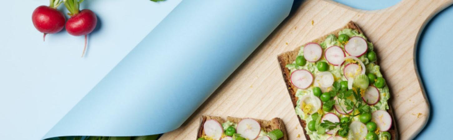 Bruschetta con piselli