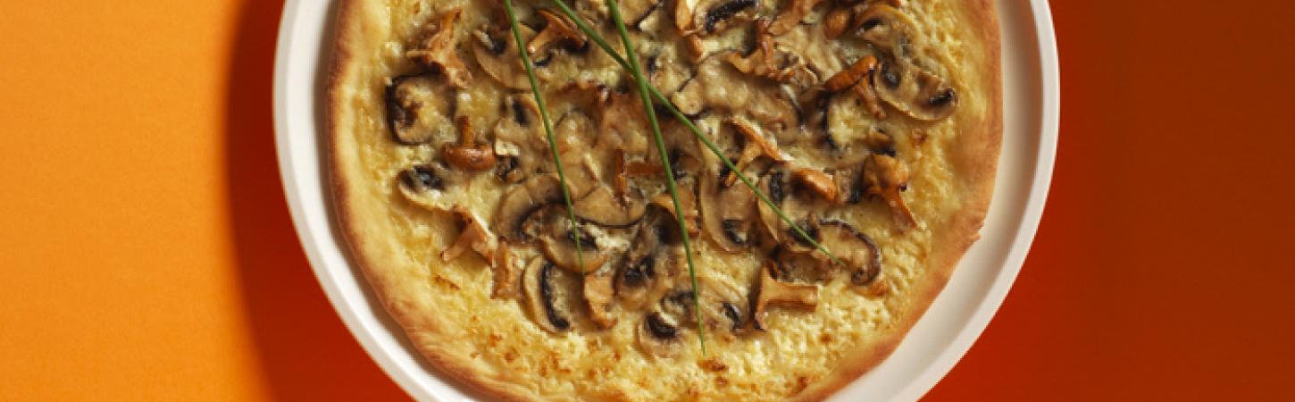Pizza bianca ai funghi