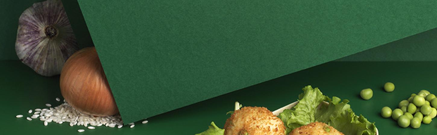 Arancini di riso e piselli