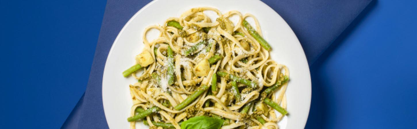Tagliatelle con patate e fagiolini